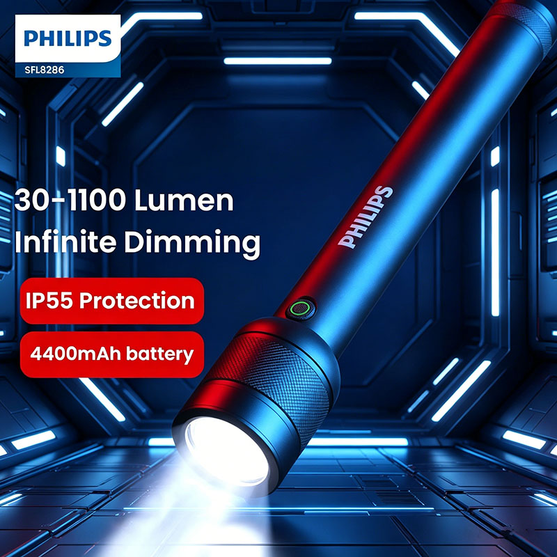 Outdoor Lighting Philips - Philips Sfl8286 Strong Flashlight Dustproof Waterproof