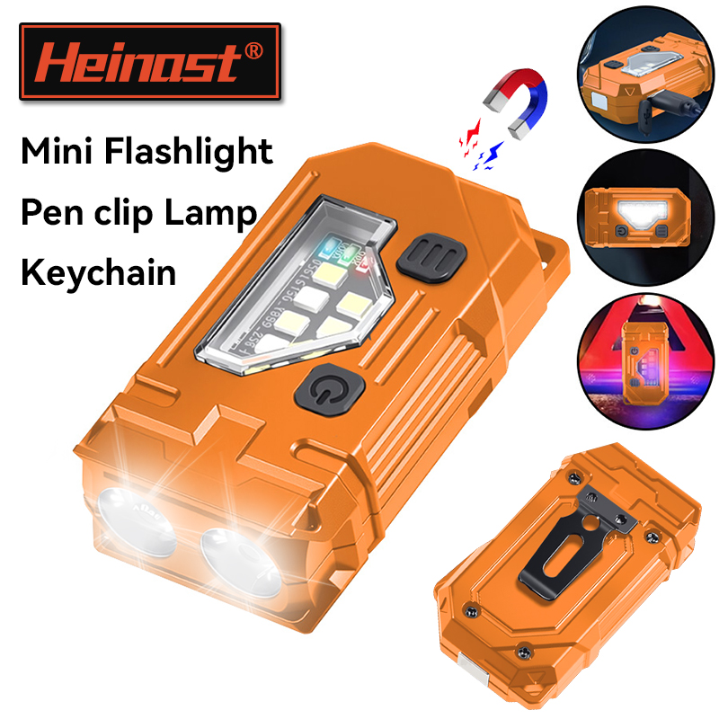 Outdoor Lighting Beacon - Mini Keychain EDC Flashlight Rechargeable Magnetic