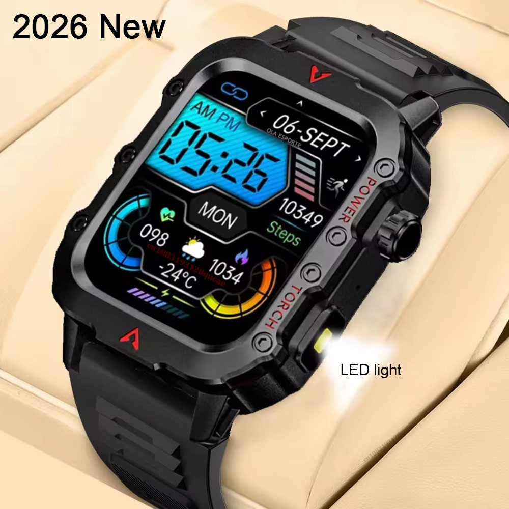 Outdoor Lighting Smart Controller - New Men's Smart Watch LED Flashlight