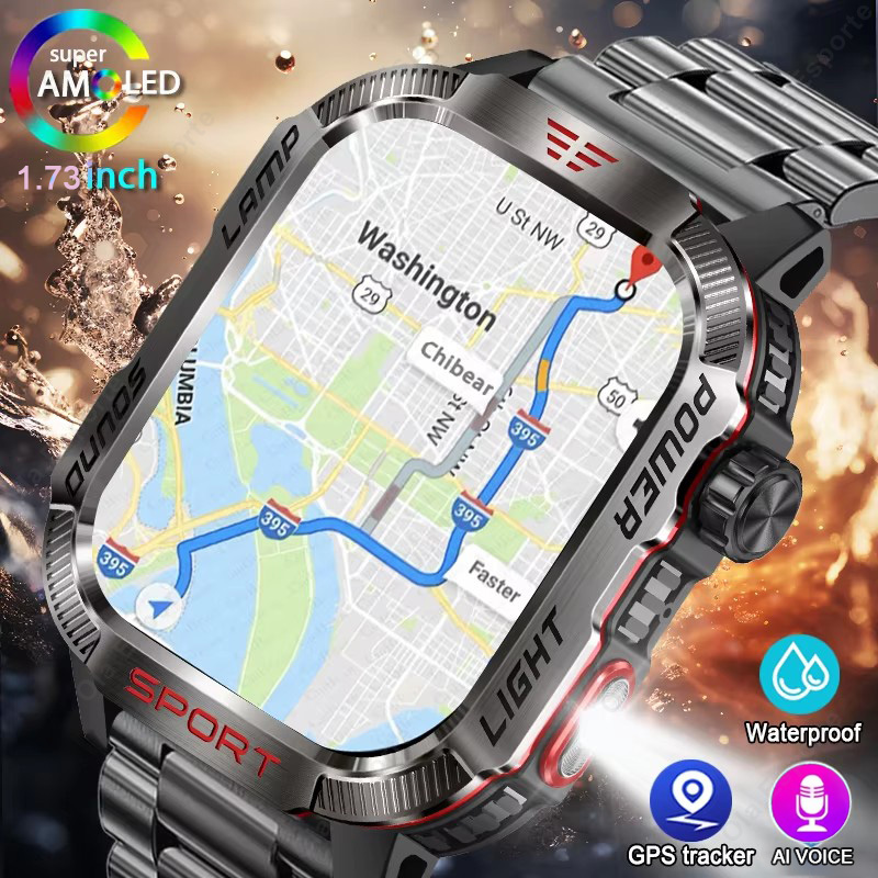 Outdoor Lighting Smart Controller - New Military GPS Smart Watch Men
