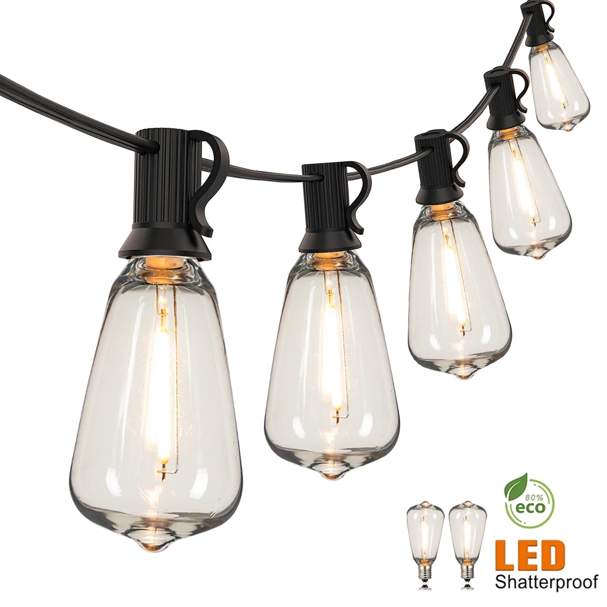 Outdoor Lighting For Gazebo - 110V US Plug ST38 String Lights