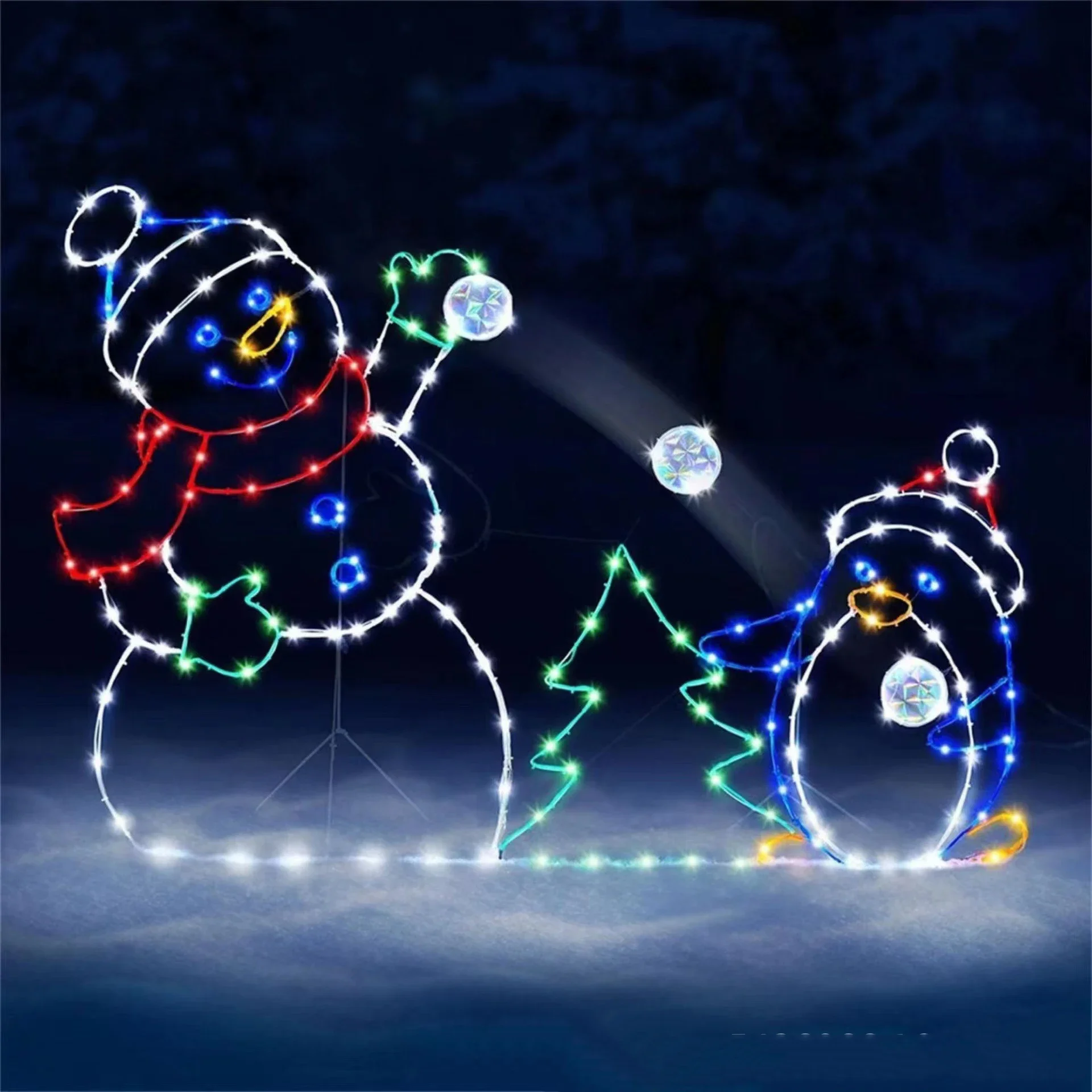 Animated Snowball Light LED Gl - Outdoor Lighting For Christmas 评论和价格