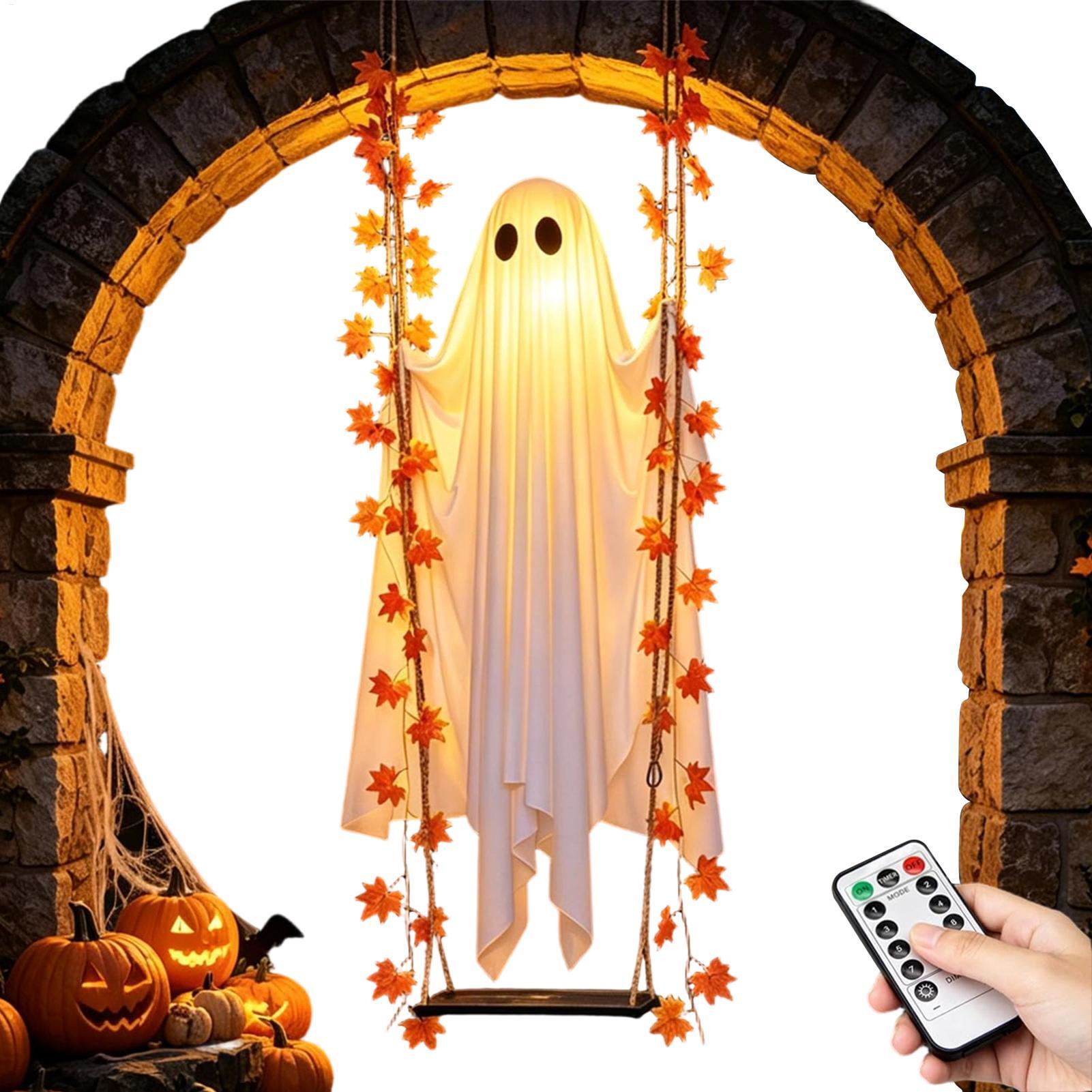 Swinging Ghost Light Up Spooky - Outdoor Lighting Front Yard 评论和价格