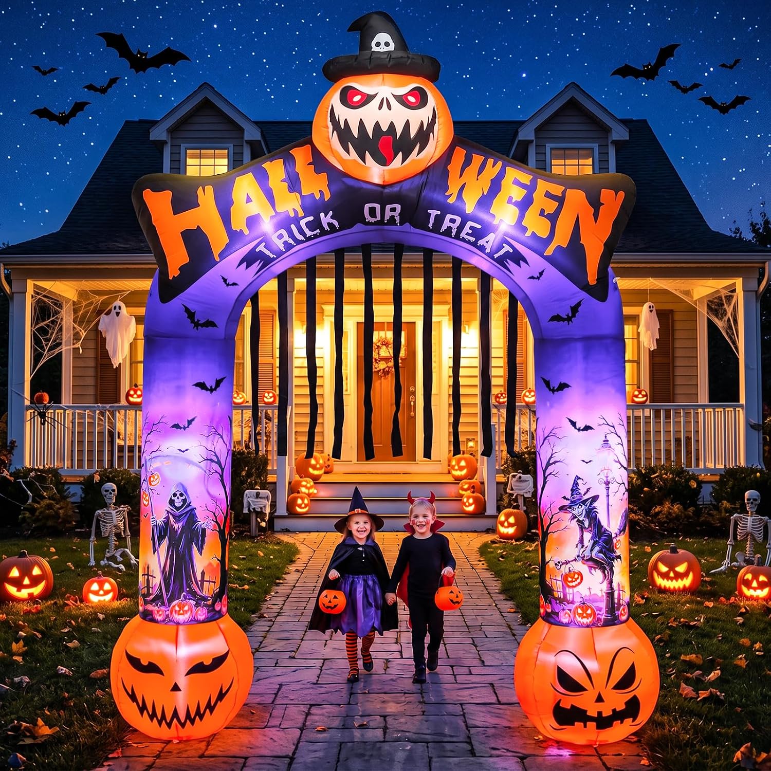 10 Ft Halloween Inflatable Arc - Outdoor Lighting Front Yard 评论和价格