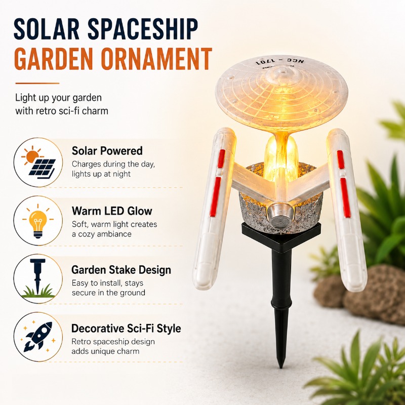 Star Trek USS Enterprise Solar - Outdoor Lighting For Gazebo 评论和价格