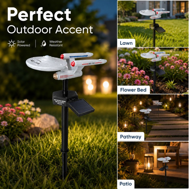 Star Trek USS Enterprise Solar - Outdoor Lighting For Gazebo 评论和价格