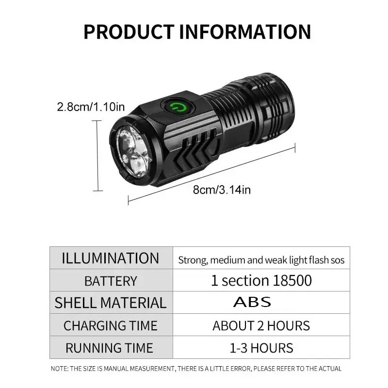 Mini 3LED Flashlight With Pen  - Outdoor Lighting Spotlight 评论和价格
