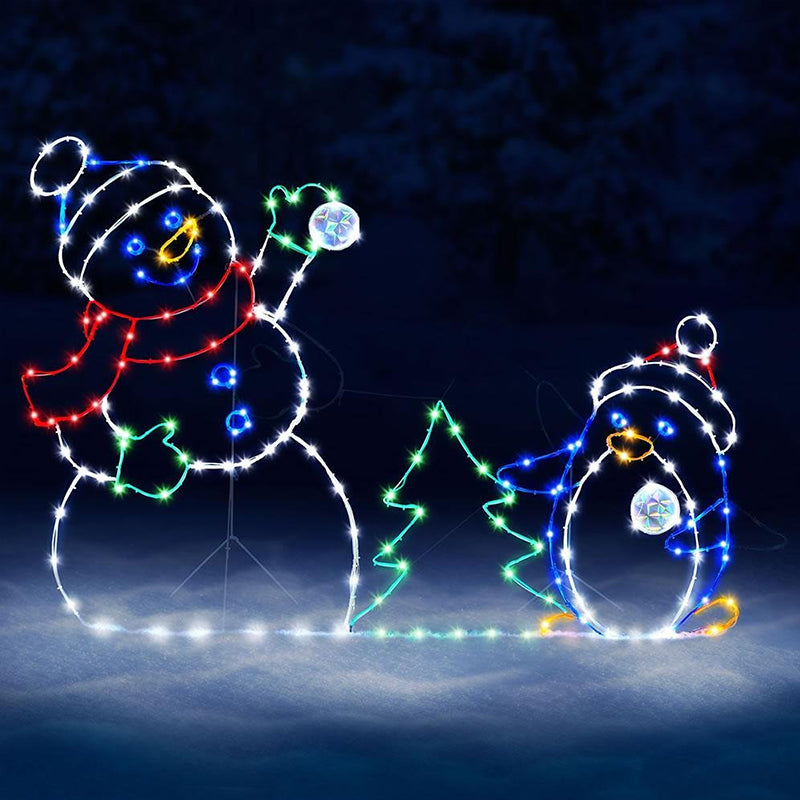 Animated LED Snowman Ornament  - Outdoor Lighting For Christmas 评论和价格