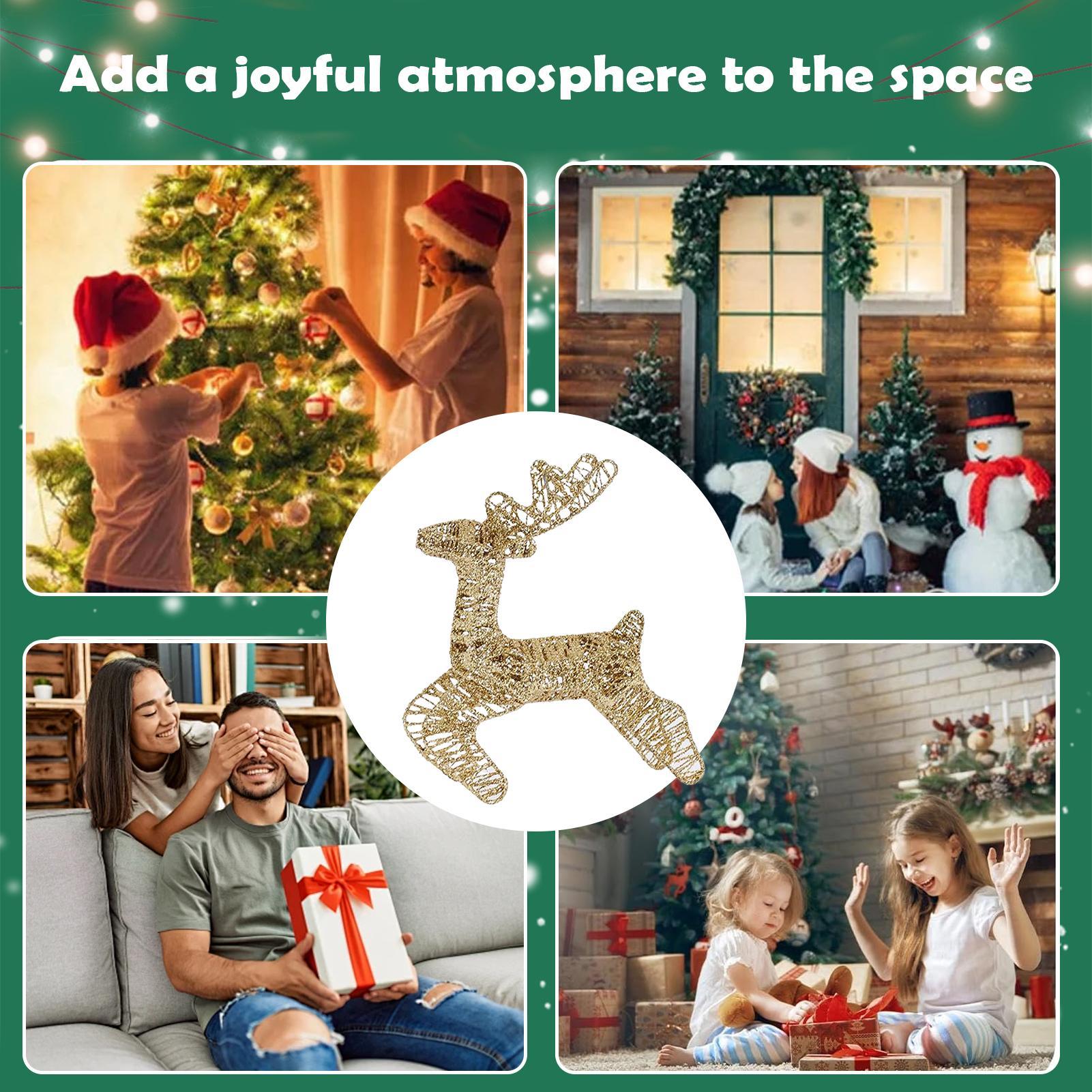 Christmas Lighted Reindeer Gli - Outdoor Lighting Front Yard 评论和价格