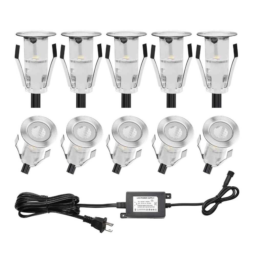 10PCS LED Mini Deck Light IP67 - Outdoor Lighting Under Deck 评论和价格