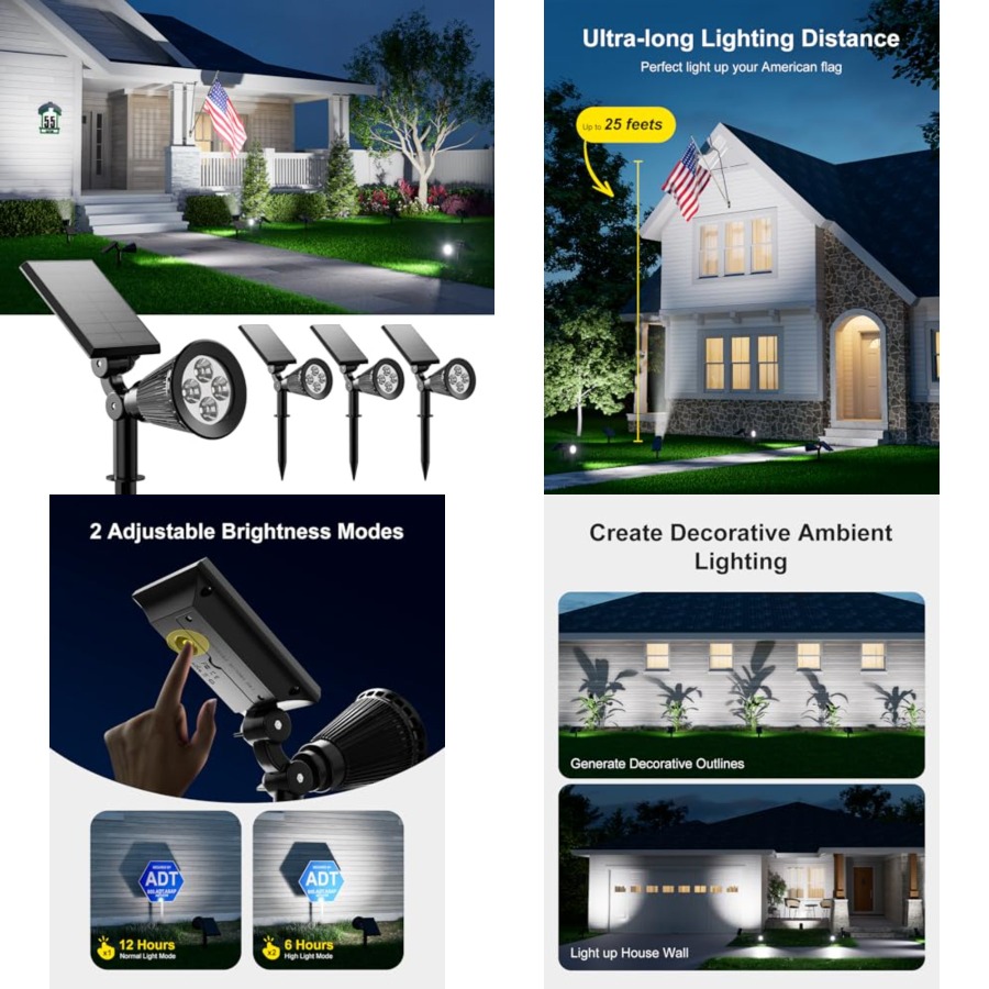 Solar Spotlights Outdoor Water - Outdoor Lighting Spotlight 评论和价格