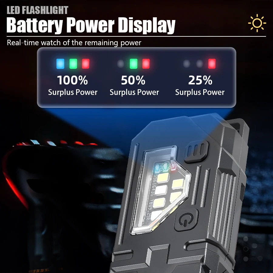Mini Keychain EDC Flashlight - - Outdoor Lighting Beacon 评论和价格