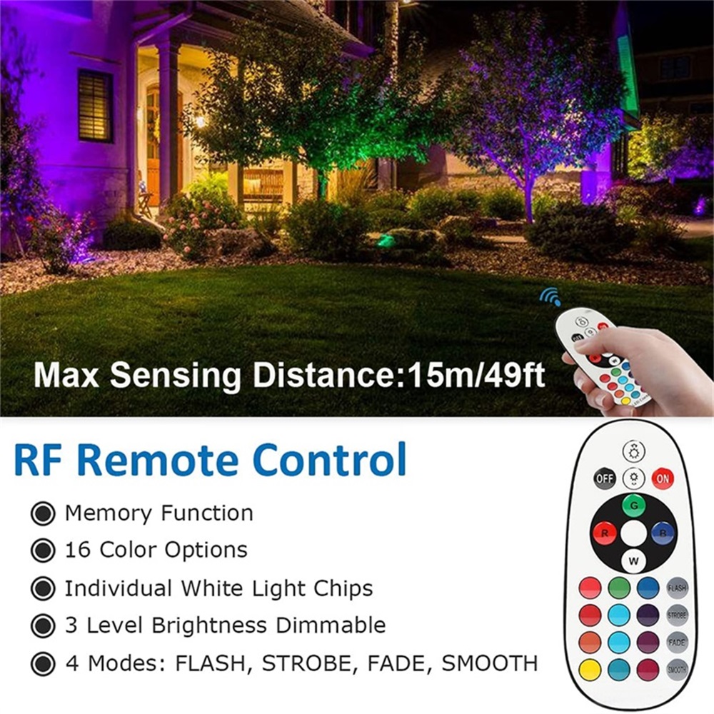 RGBW Landscape Lighting 10W wi - Outdoor Lighting Spotlight 评论和价格