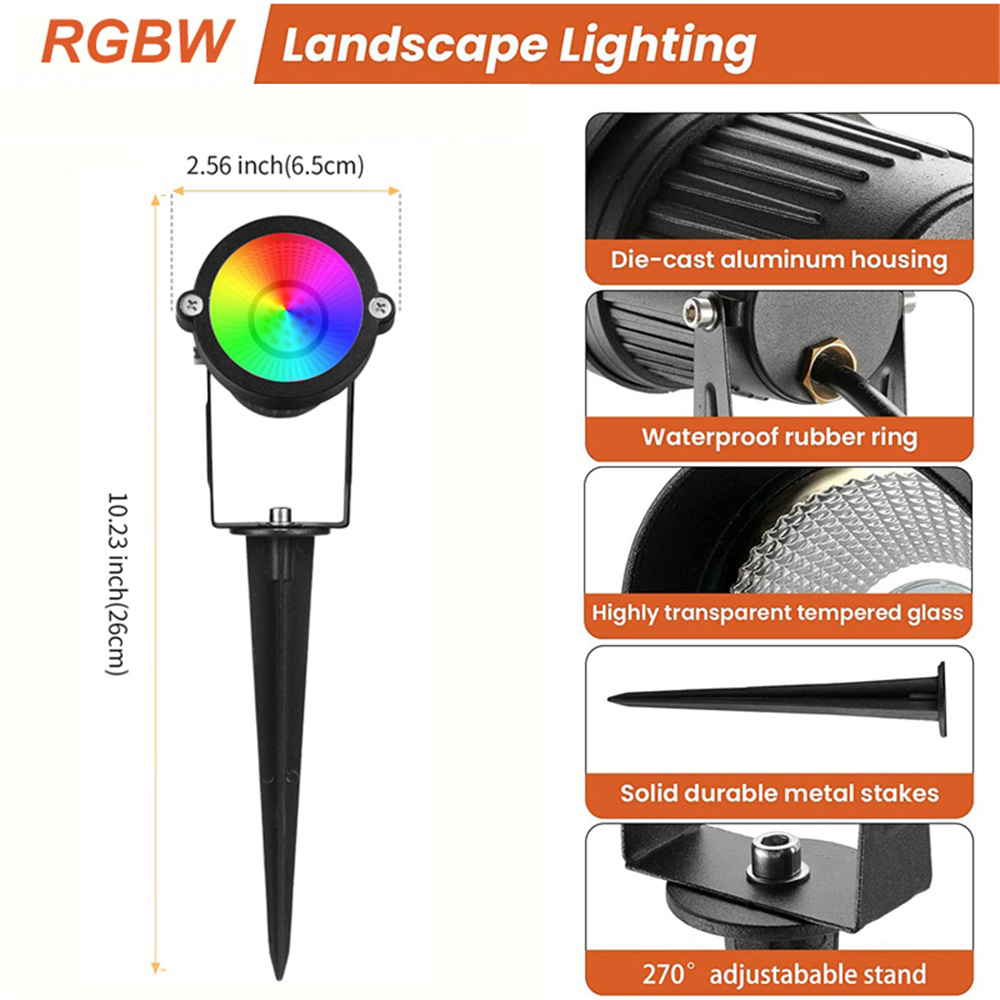 RGBW Landscape Lighting 10W wi - Outdoor Lighting Spotlight 评论和价格