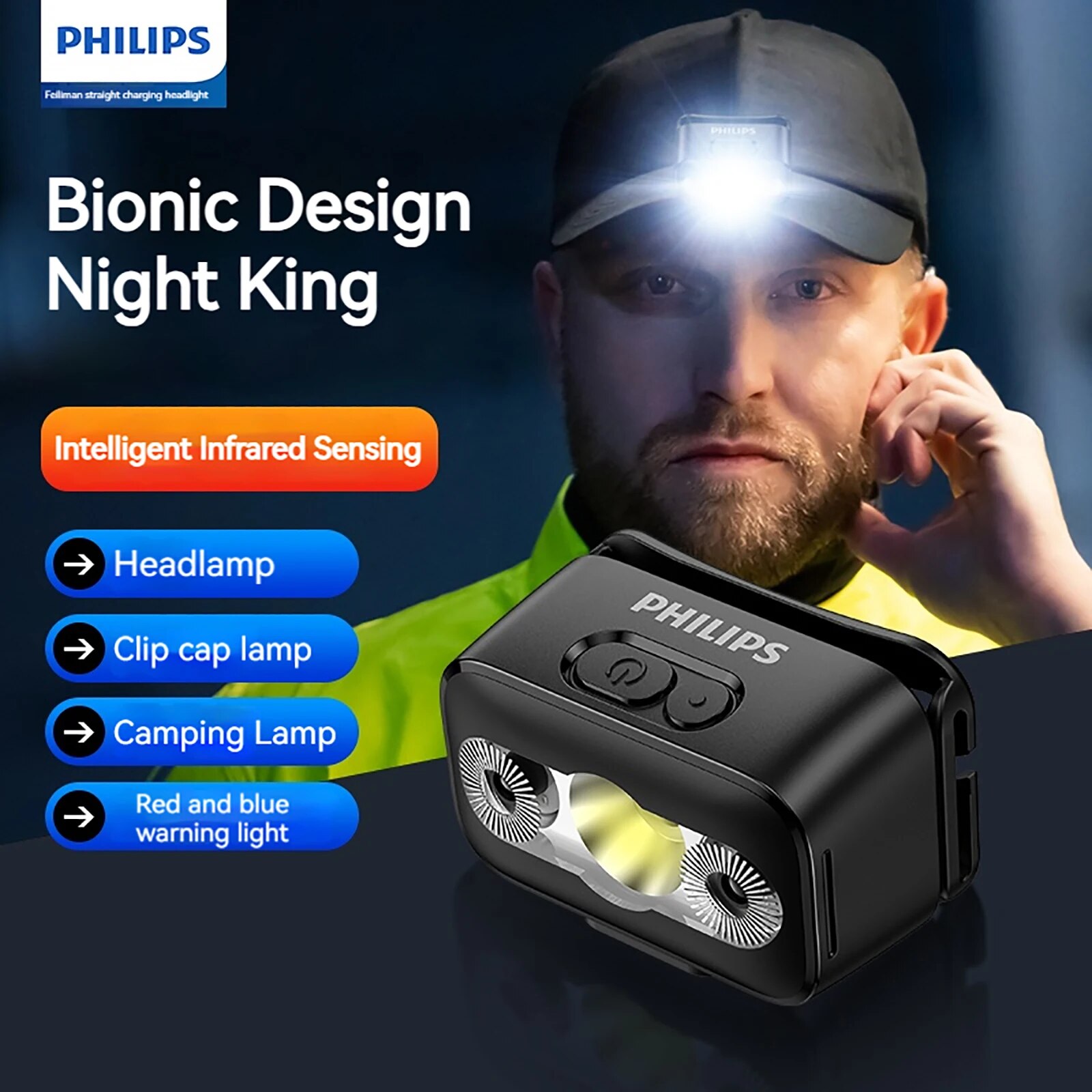 PHILIPS LED Headlamp Sensor He - Outdoor Lighting Philips 评论和价格