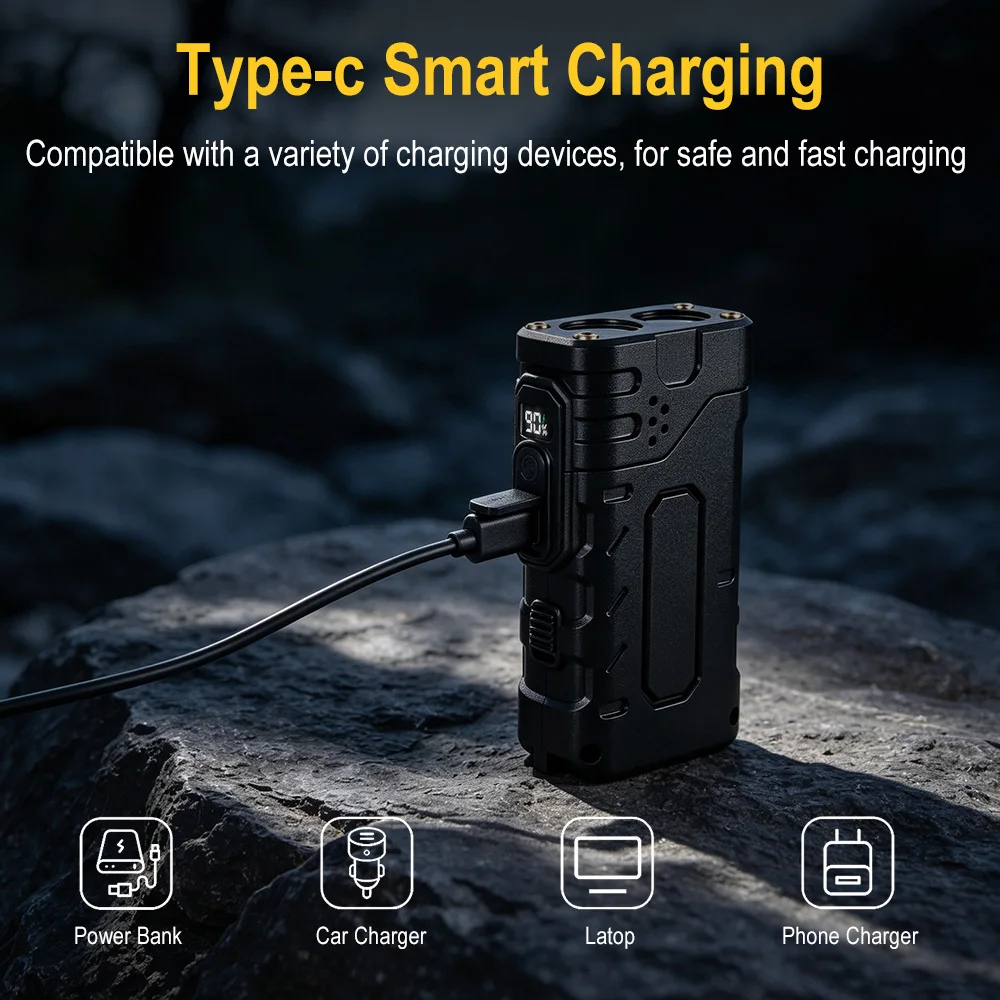 BORUIiT Hand Crank EDC LED Fla - Outdoor Lighting Beacon 评论和价格