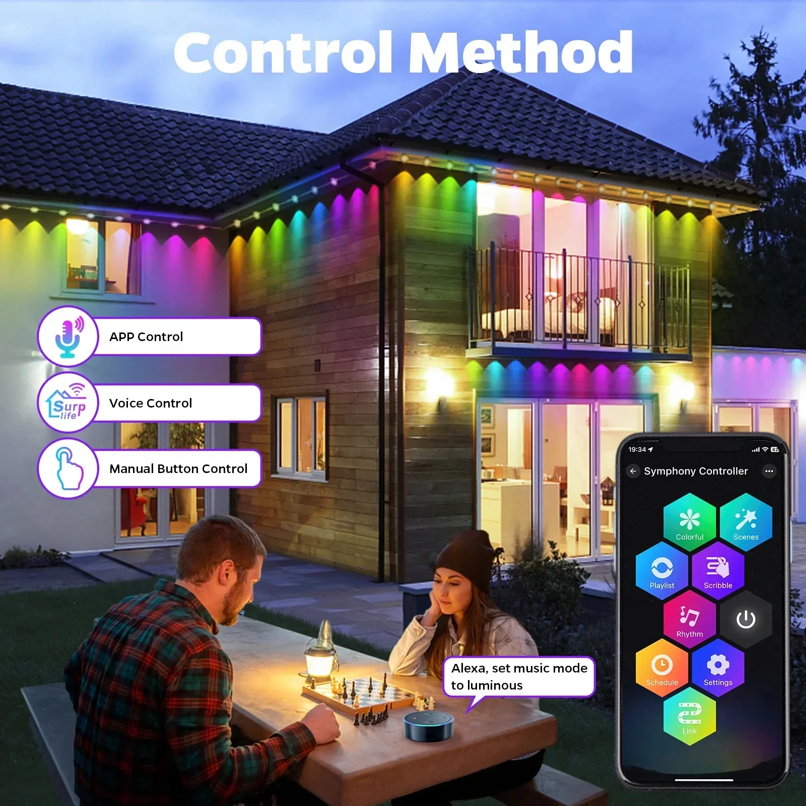 300FT Permanent Outdoor Lights - Outdoor Lighting Under Eaves 评论和价格