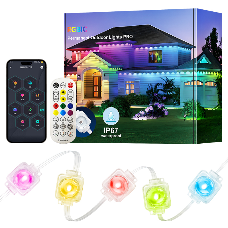 300FT Permanent Outdoor Lights - Outdoor Lighting Under Eaves 评论和价格