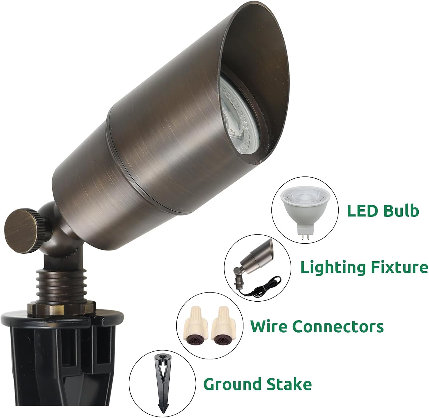 Solid Brass Landscape LED Spot - Outdoor Lighting Spotlight 评论和价格
