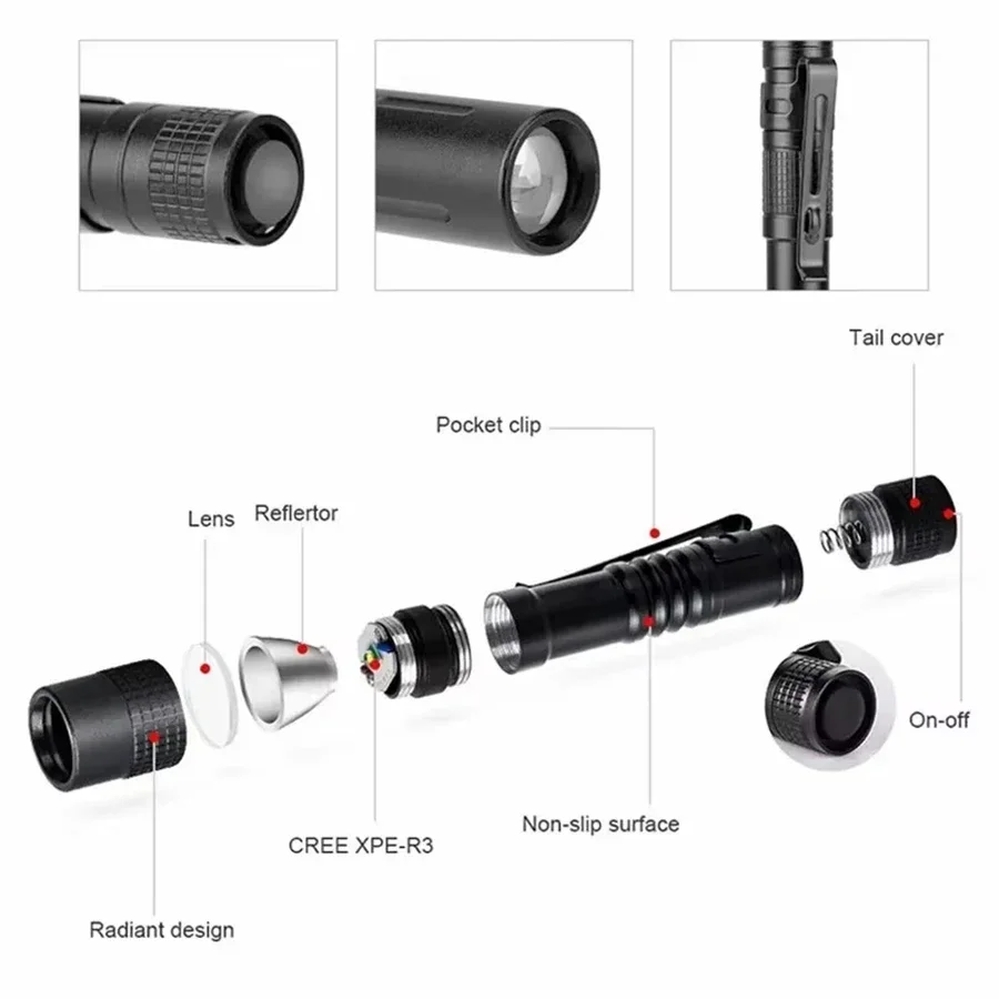 1-4PCS Mini Portable LED Pen L - Outdoor Lighting Beacon 评论和价格