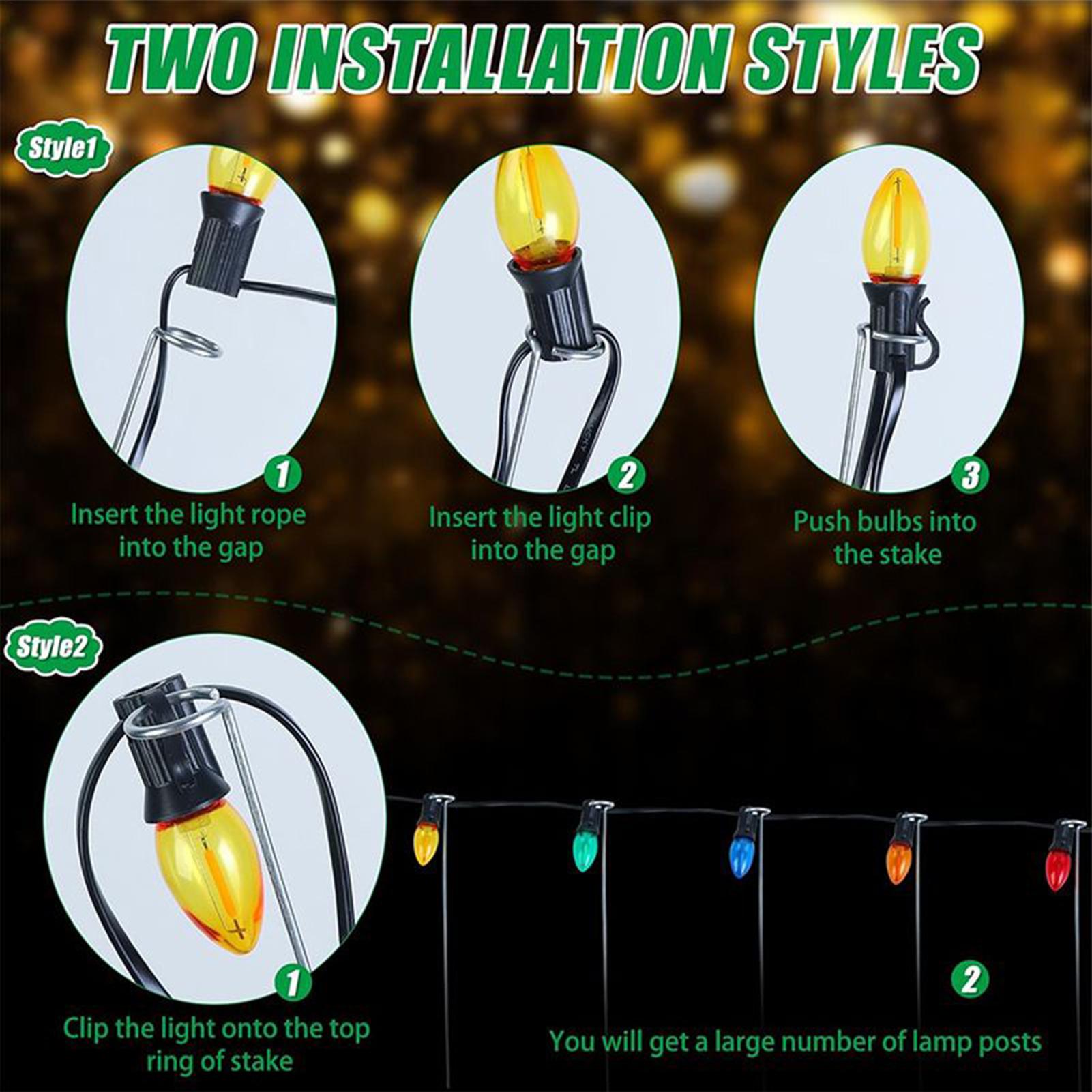 Christmas Light Stakes 12-Inch - Outdoor Lighting For Christmas 评论和价格