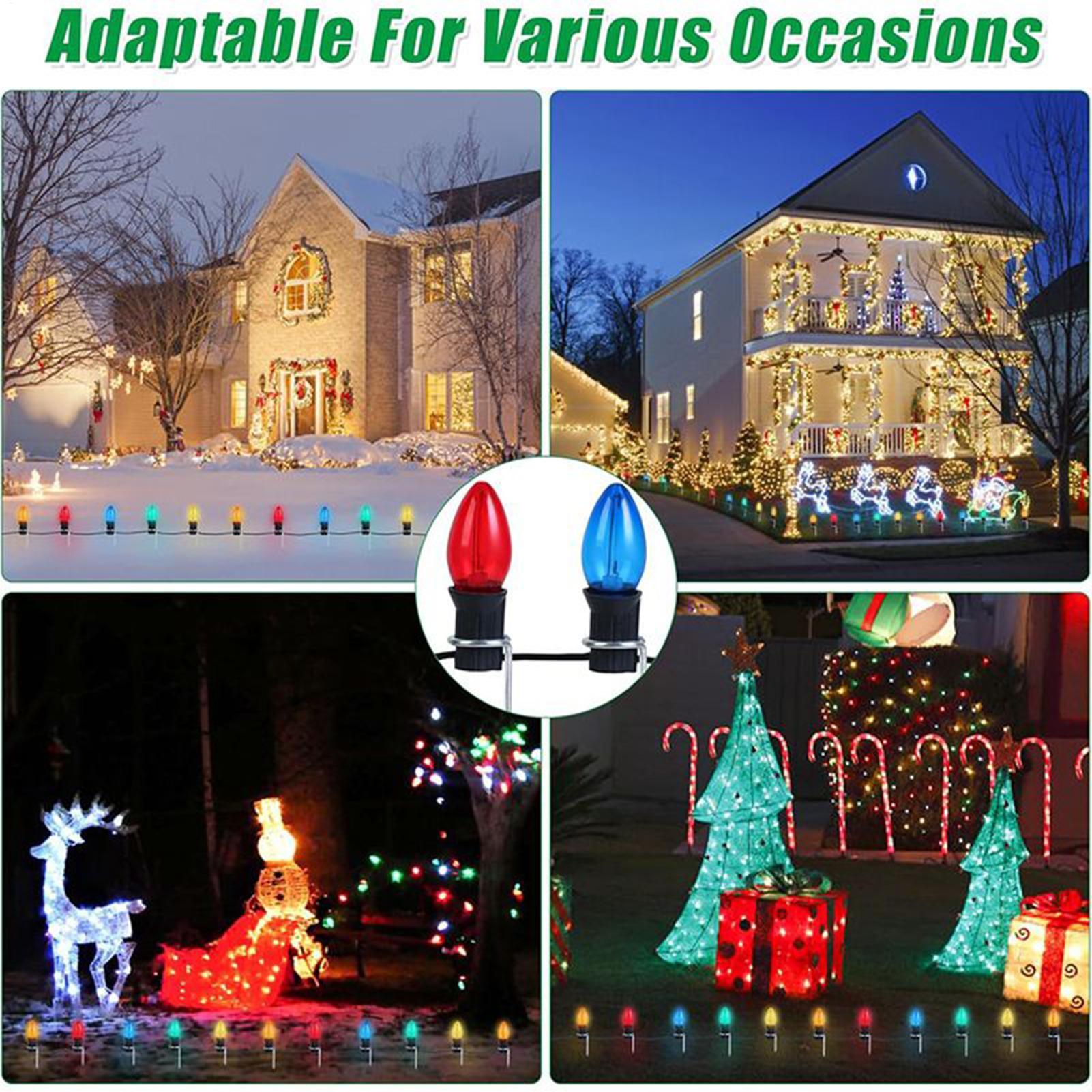 Christmas Light Stakes 12-Inch - Outdoor Lighting For Christmas 评论和价格