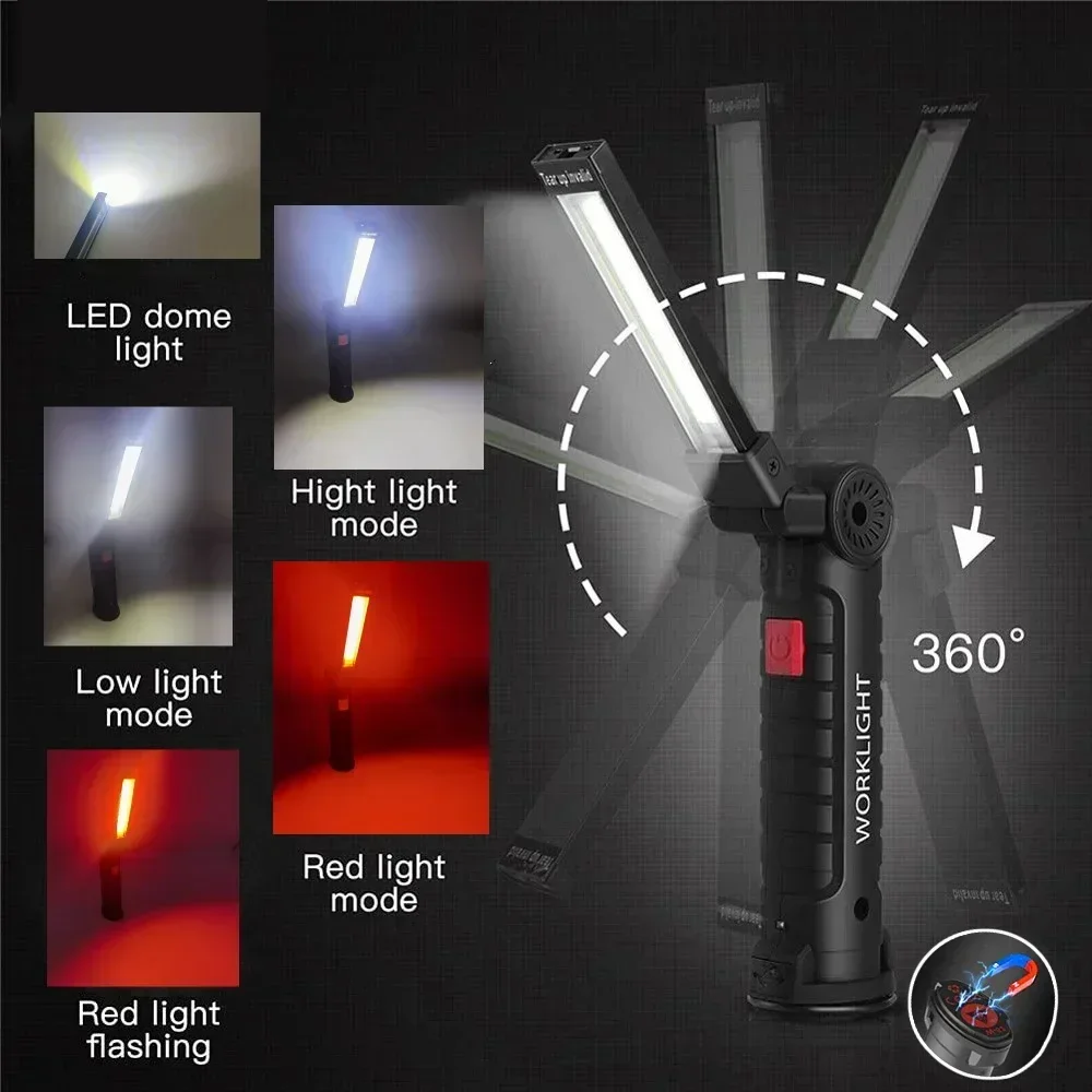 LED COB Flashlight USB Recharg - Outdoor Lighting Beacon 评论和价格