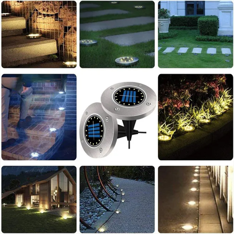 8/20 LED Solar Ground Lights W - Outdoor Lighting Under Deck 评论和价格