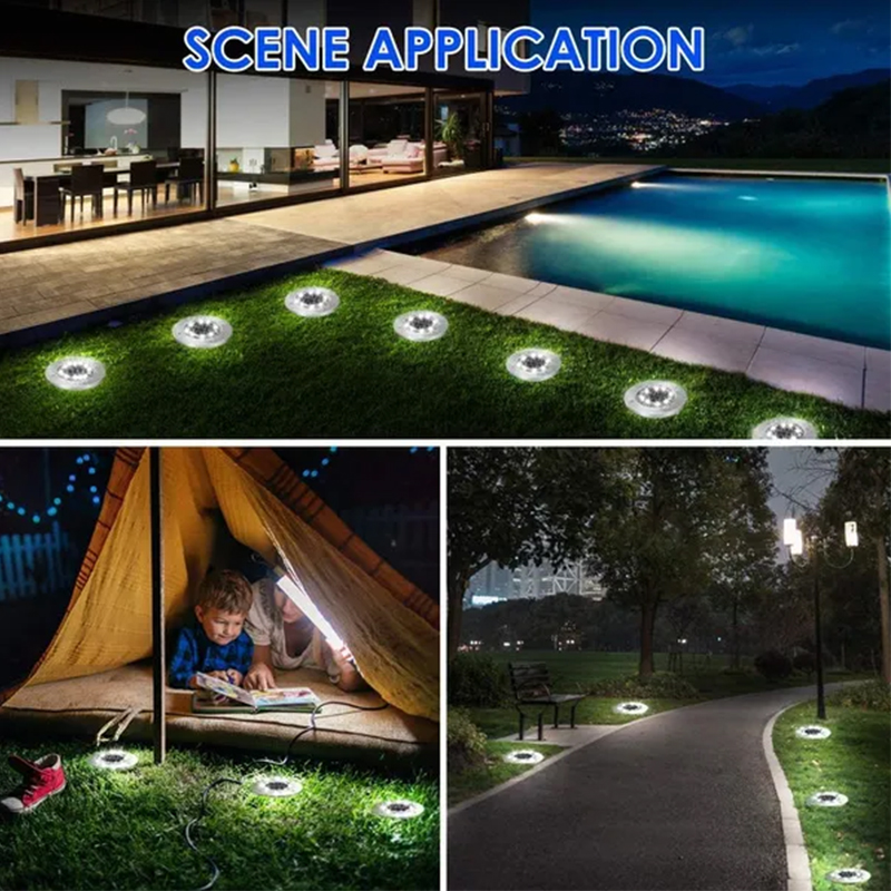 8/20 LED Solar Ground Lights W - Outdoor Lighting Under Deck 评论和价格